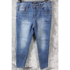 Ellen Tracy Serene Mid Rise Skinny Fit Denim Jeans Blue Women Size 10